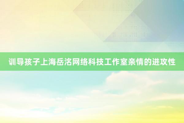 训导孩子上海岳洺网络科技工作室亲情的进攻性
